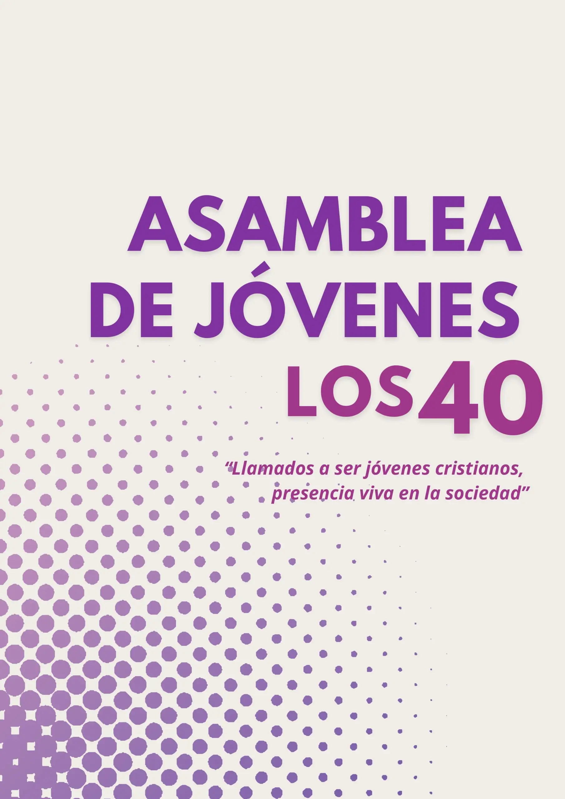 Cartel del Seminario nacional con jóvenes “Los 40”