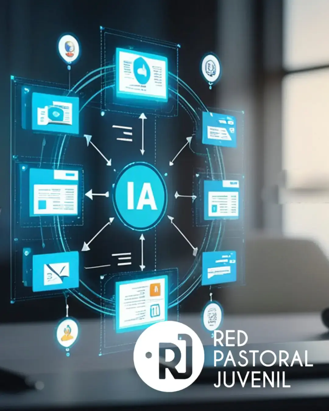 Cartel del Curso de Evangelización Digital e IA de Ia Red Pastoral Juvenil