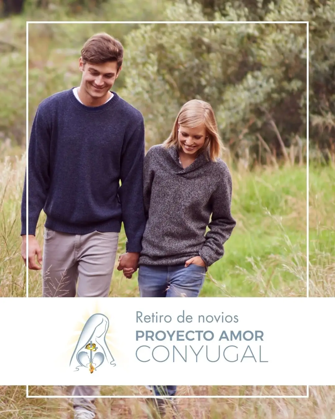 Dos jóvenes en el Retiro de Novios del Proyecto de Amor Conyugal