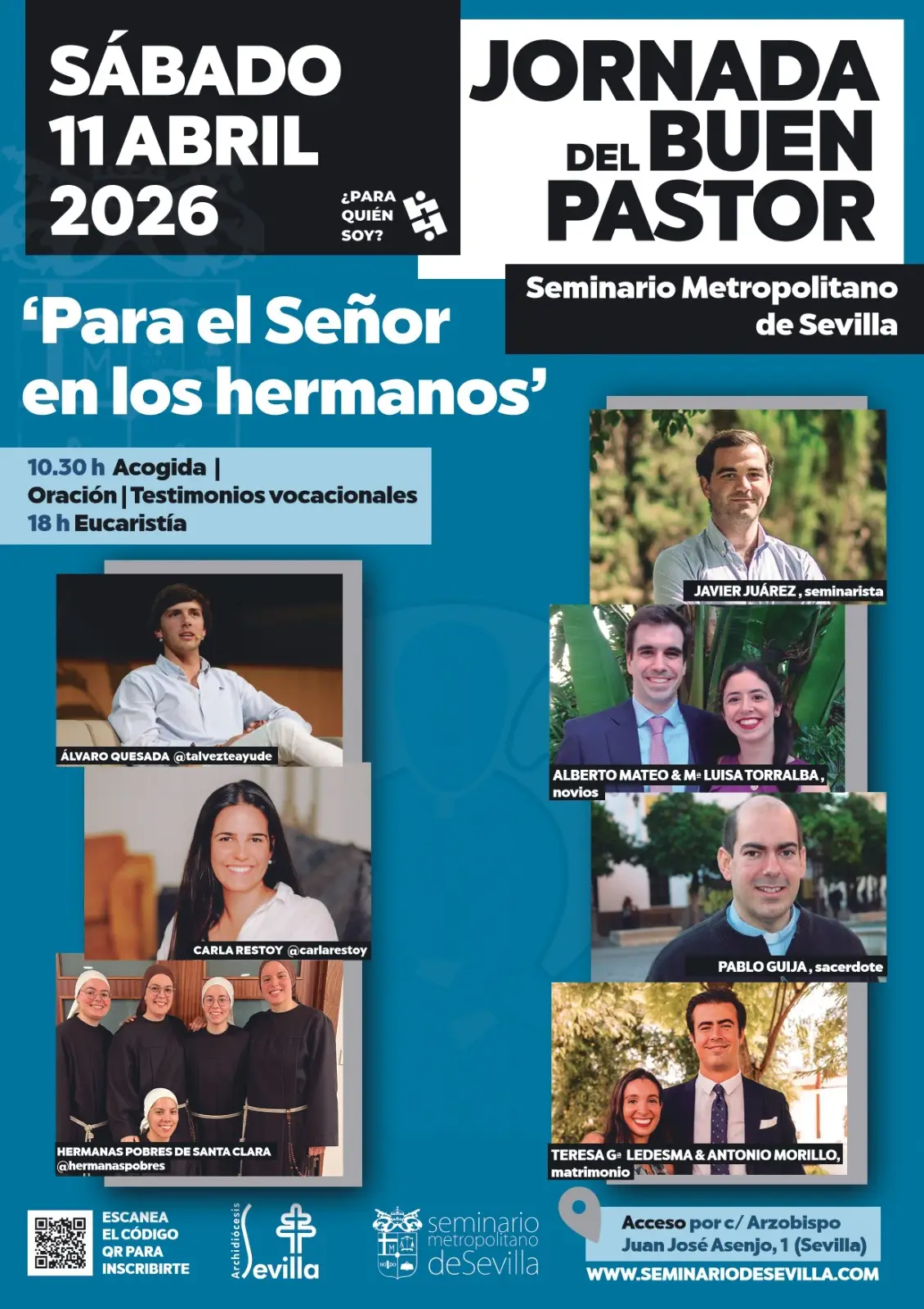 Cartel anunciador de la Jornada del Buen Pastor para el 11 de abril del 2026.