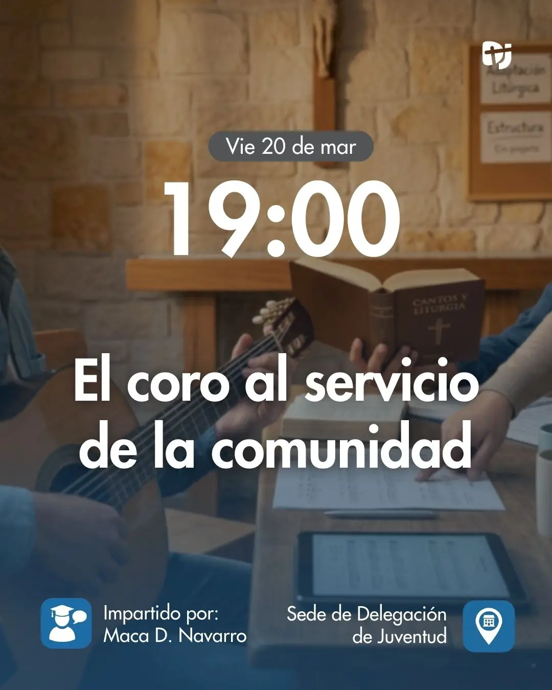 Cartel del coro al servicio de la comunidad de la Escuela de Músicos Católicos de Sevilla