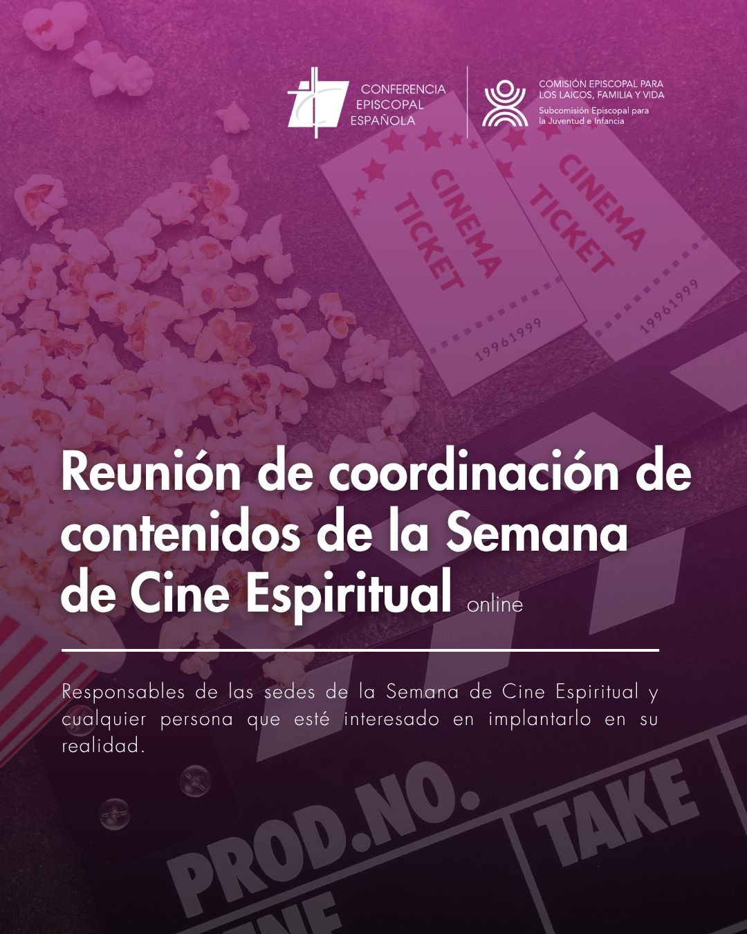 Reunión de coordinación de contenidos de la Semana de Cine Espiritual online
